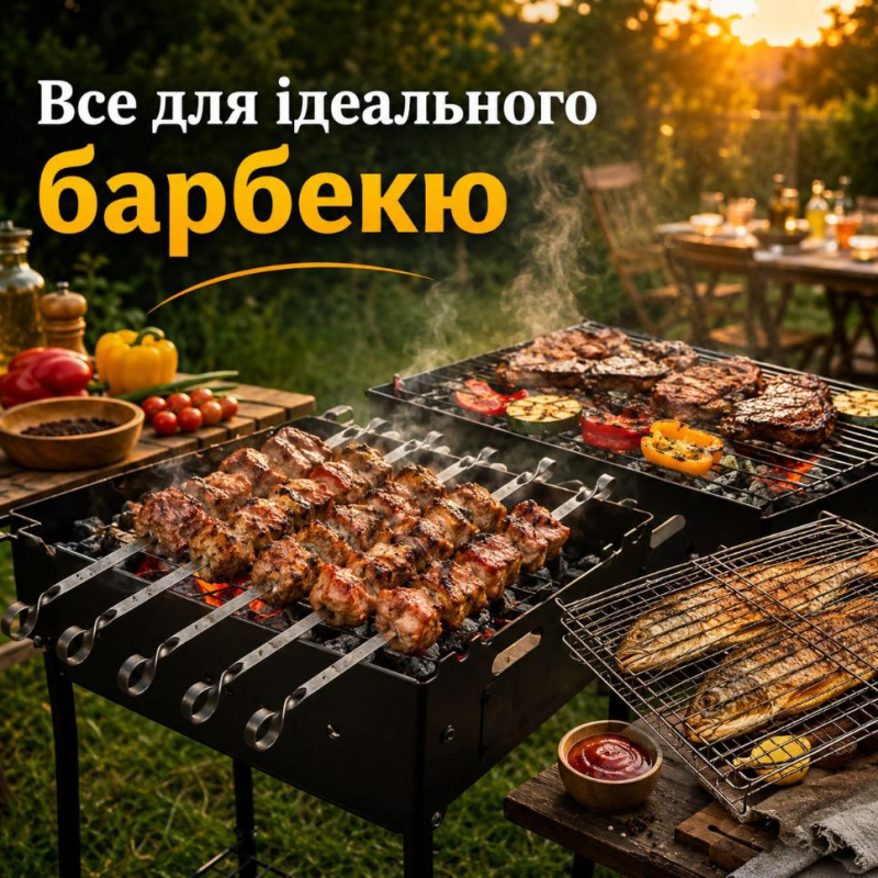 Товары для барбекю от Тут-Опт: выбираем мангал, шампуры и решетки для гриля