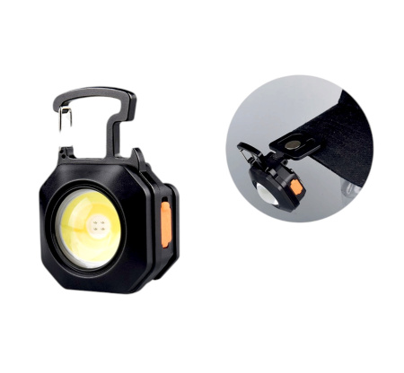 Фонарь для кемпинга LL-201, RB438, белый,желтый,красный,type-c,индикатор,магнит, карабин,зажигалка
