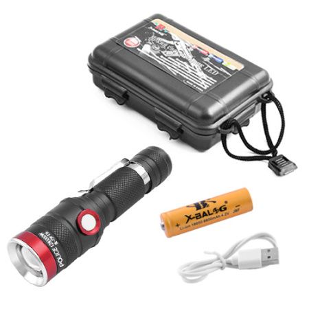 Ручной фонарь Police BL-739, 18650, регулятор яркости, T6, Zoom, ЗУ microUSB