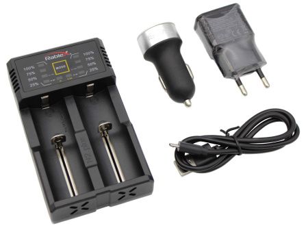 Зарядное устройство Rablex RB202 2x18650 и др./ от USB / (PowerBank) Зарядное устройство Rablex RB202 2x18650 и др./ от USB / (PowerBank)