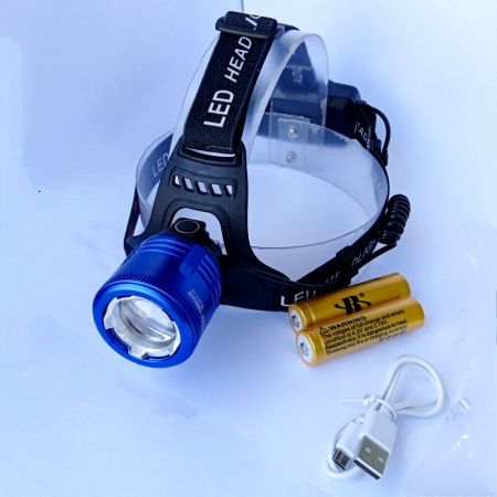 Налобный фонарь Bailong BL-2177-T6, Аккумулятор, USB