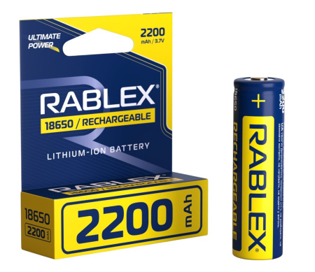 Аккумулятор Rablex 18650, 2200mAh Li-ION 3.7v