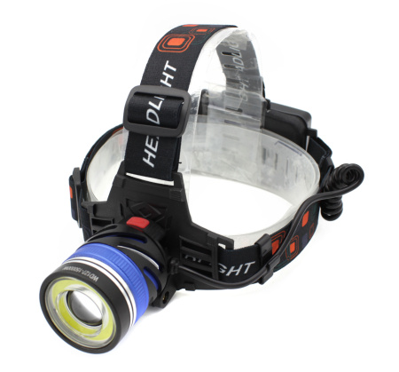 Налобный фонарь PL127, Акк., T6 LED, Zoom, автомобильная зарядка