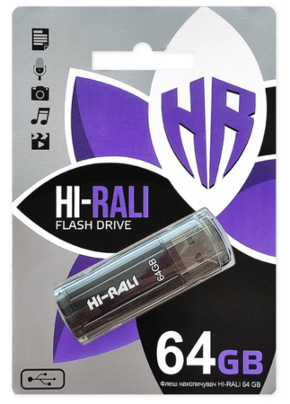 USB флеш накопитель Hi-Rali 64GB/ HI-64GBSTBK (Гарантия 3года)