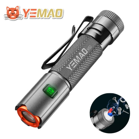 Ручной фонарь YEMAO YM-M52, XH P360 LED, 1500LM, 2x14500 аккум, Zoom, TYPE-C