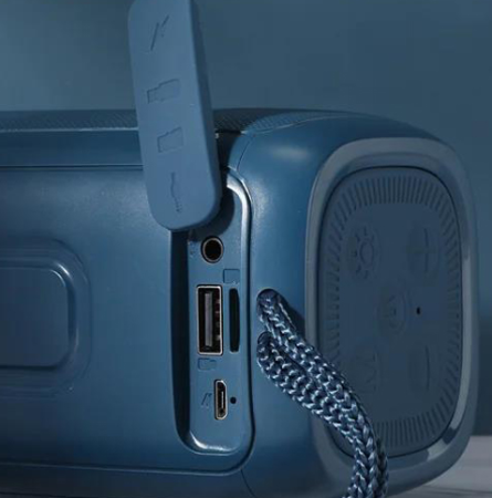 Портативная беспроводная колонка TG333 с RGB ПОДСВЕТКОЙ, speakerphone, радио, blue 