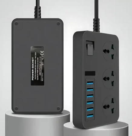 Удлинитель с USB-портами и розетками, CP02, 2м 9922