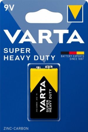 Батарейка VARTA SuperHeavy Duty Крона 6F22 / 9V / солевая / БЛИСТЕР