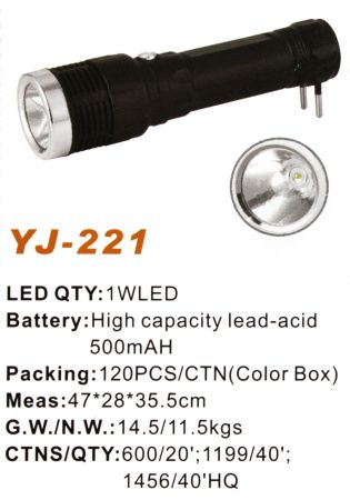 Ручной фонарь Yajia YJ-221, 1LED