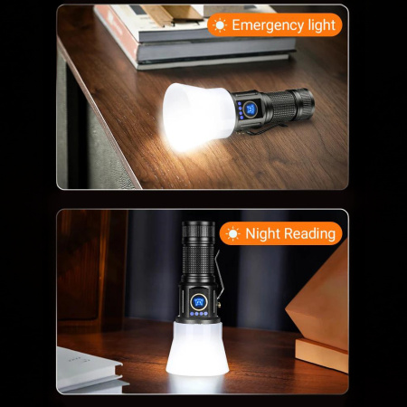 Ручной фонарь YEMAO YM-F883X, 3000LM, 8*XTE LED, 1x18350+1*18650 аккум, TYPE-C