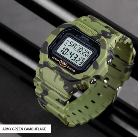 Часы наручные SKMEI 1628CMGN, CAMO GREEN, 10258