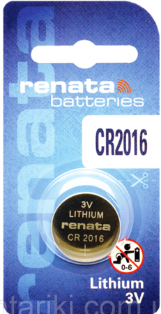 Батарейки-Таблетки Renata CR2016 / 3V  блистер 1шт.