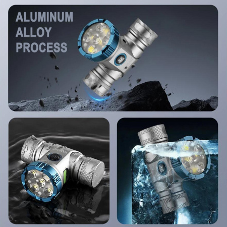 Налобный фонарь YEMAO YM-T755X, 3000LM, (White+Red), Сенсор, ЗУ Type-C