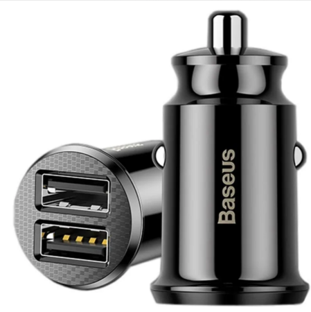 Автомобильное зарядное устройство Baseus Grain Mini Smart Dual USB Car Charger - 3.1A