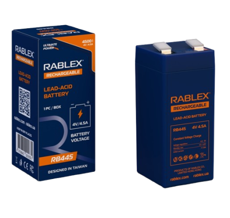 Аккумуляторная батарея Rablex 4V 4.5Ah (RB445), свинцово-кислотная (SLA)