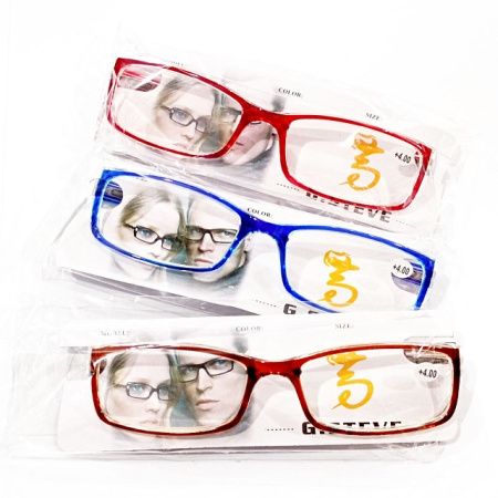 Очки для чтения 1019 с пружинкой в дужках +2,5 (Цена за упаковку 12шт) (разные цвета)