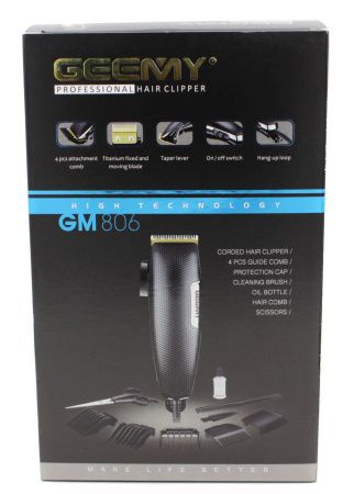 Профессиональная машинка для стрижки волос Geemy GM-806 9W