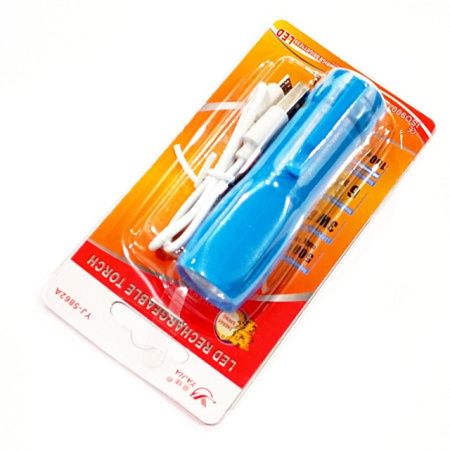 Ручной фонарь Yajia YJ-5862A, Аккумулятор, MicroUSB, 1LED