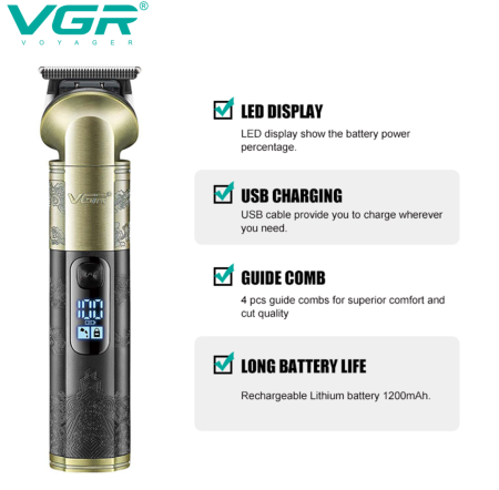 Триммер бороды и усов VGR V-296
