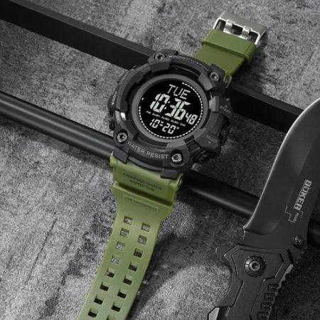Часы наручные SKMEI 2037AG, ARMY GREEN, Compass, 10291