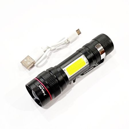 Ручной фонарь X-Balog Police BL-520, Li-ion, T6+Cob, Zoom, ЗУ USB