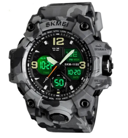 Часы наручные SKMEI 1155BCMGY, GRAY CAMO, 9789