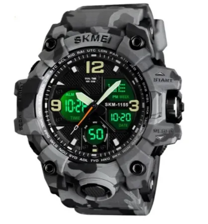 Часы наручные SKMEI 1155BCMGY, GRAY CAMO, 9789