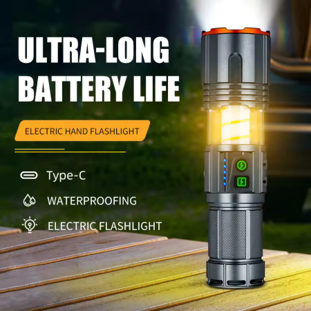 Ручной фонарь YEMAO YM-G520, 2500LM, TG LED, 1*40700 аккум, TYPE-C 