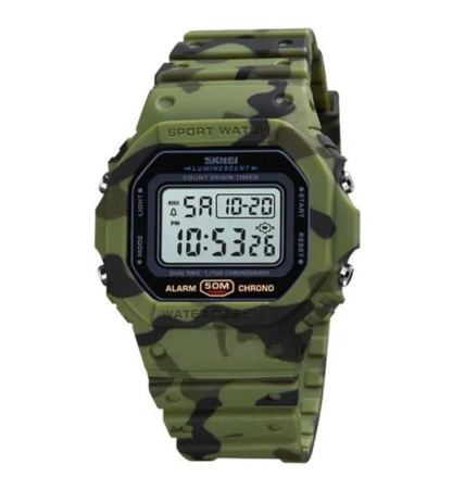 Часы наручные SKMEI 1628CMGN, CAMO GREEN, 10258