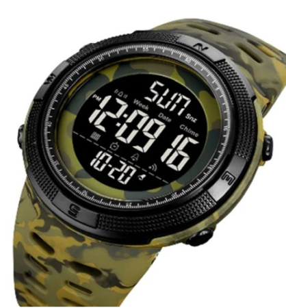 Часы наручные SKMEI 2070CMGNBK, ARMY GREEN CAMO-BLACK, 9785