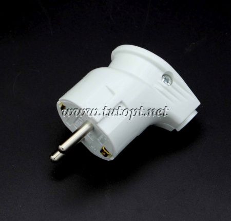 Электровилка с заземлением Viko 16A Угловая Евро