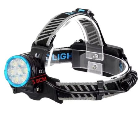 Налобный фонарь Police PL-174, 2х18650 аккум, 7хXTE LED, индикатор заряда, Type-C