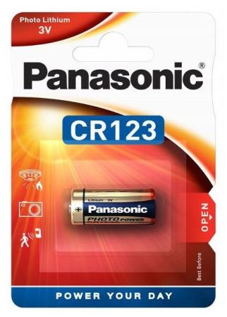 Батарейка Panasonic CR123 / 3V/ 1шт. на блистере