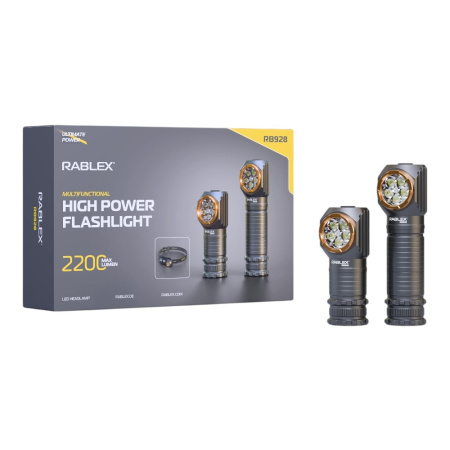 Ручной фонарь Rablex RB928, Белый+Красный, 5*P35 LED,  ЗУ Type-C,