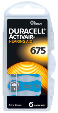 Батарейки-Таблетки Duracell 675, 6шт.