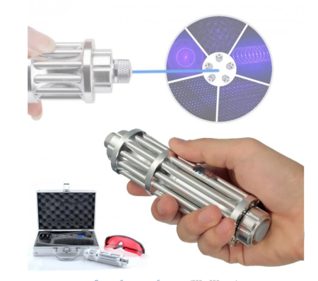 Мощнейший прожигающий синий лазер LASER B017, Кейс, 3685
