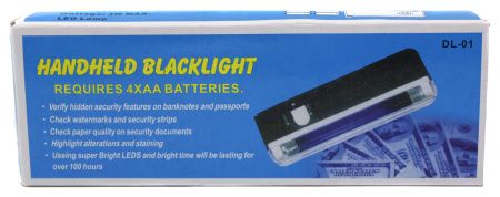 Детектор валют Ультрафиолетовый на батарейках DL-01- 2289