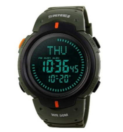 Часы наручные SKMEI 1231AG, ARMY GREEN, Compass, 9738
