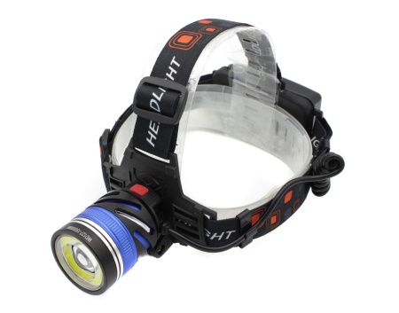 Налобный фонарь PL127, Акк., T6 LED, Zoom, автомобильная зарядка