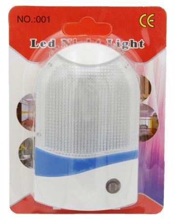 Ночник LED в розетку с датчиком освещения Простой 220V 5 LED