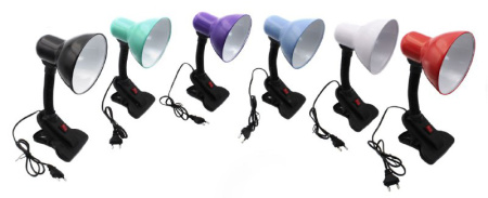 Настольная лампа китай прищепка  E27 (в наличии разные цвета) от 220V