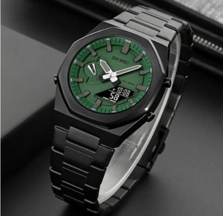 Часы наручные SKMEI 1816BKGNBK, BLACK/GREEN-BLACK
