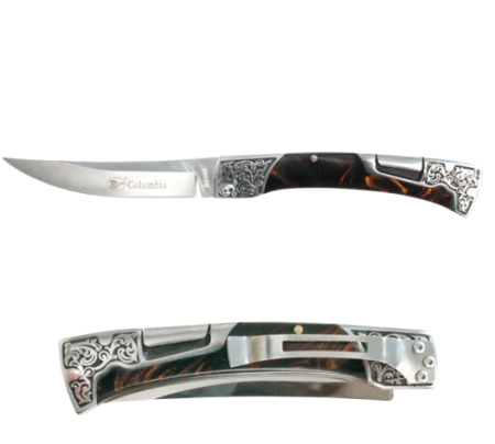 Нож складной Columbia B3165 чёрный 21см