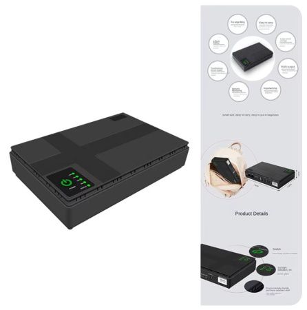 Бесперебойник Rablex RB 801 18W Happy Home UPS для роутера WI-Fi 5/9/12 В 10400 мА/час