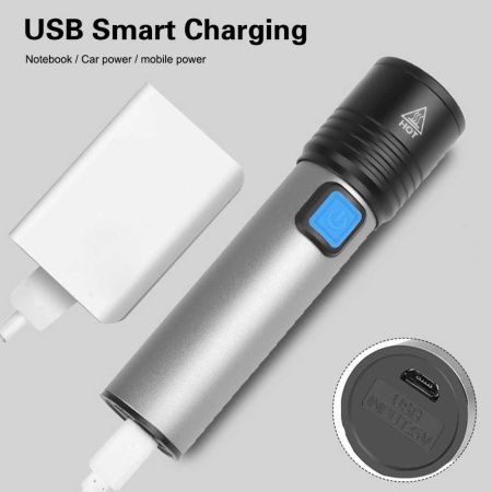 Ручной фонарь аккумуляторный BL-K31, USB charge, 6811