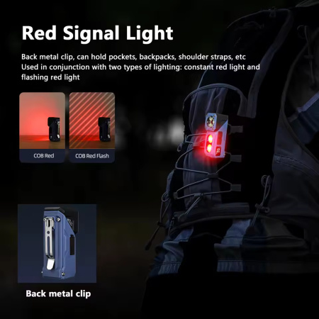 Налобный фонарь YEMAO YM-T615, 500LM, (White+Red), Сенсор, ЗУ Type-C