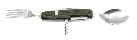 Туристический столовый прибор зелёный 6 в 1 большой