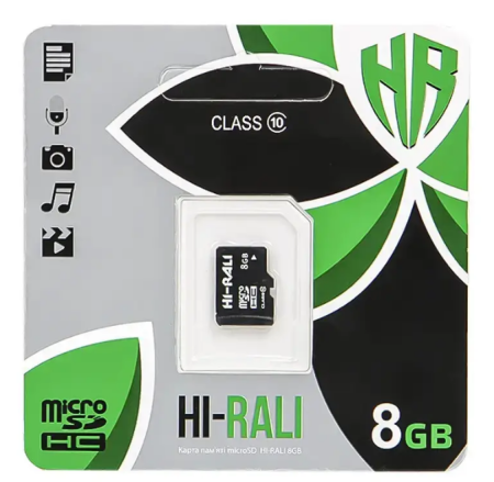 Карта памяти HI-RALI micro SDHC 8GB class 10 (без адаптеров)
