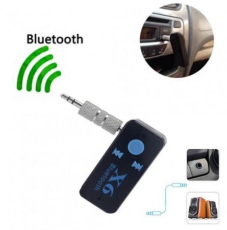 Беспроводной адаптер AUX Bluetooth-приемник BT-X6 /  3,5ММ JACK, HANDSFREE В АВТО / 6948