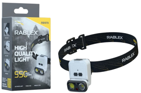 Налобный фонарь Rablex RB970, 1хXPG+1хCOB, Sensor, аккум, Type-C